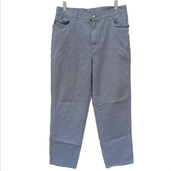 Lauren Jeans Co. Vintage Light Gray Mom Jeans Size 12 Ralph Lauren - Picture 1 of 8